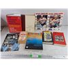 Image 1 : Assorted Books - Medical Terminology, Drug Guide, Hockey Card Price Guide, Official Sports Photos