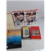 Image 4 : Assorted Books - Medical Terminology, Drug Guide, Hockey Card Price Guide, Official Sports Photos