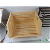 Image 2 : 2-Tier Shoe Rack 25"  x 10" x 12", Wooden Bin-Cannot Ship