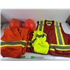 Image 1 : (2) Hard Hats, Terra Reflective Vest, Reflective T Shirt & Work Coverals - Size 46T & L
