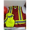Image 3 : (2) Hard Hats, Terra Reflective Vest, Reflective T Shirt & Work Coverals - Size 46T & L