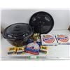Image 1 : Enamel Pot w/Lids, Rubber Fruit Jar Rings, Burner Guards, Burner Liners
