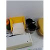 Image 4 : Plastic Cups, EzeeWrap Foil Dispenser, Affinity Mugs, Tupperware Container w/Lid, Napkins, Misc