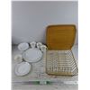 Image 1 : Corelle By Corning Dining Plates, Bowls & Mugs, Dish Rack w/Plastic Tray