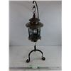 Image 4 : *Vintage Lantern on a Curved Stand 30", PICKUP ONLY