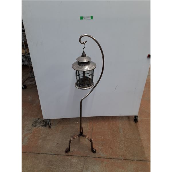 *Vintage Lantern on a Curved Stand 48", PICKUP ONLY