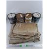 Image 1 : *(4) Acrylic Paints & Painters Tarps - PICKUP ONLY