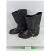 Image 2 : Leather Motorcycle Boots - Size 10