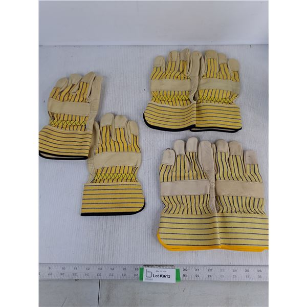 (3) Pairs Work Gloves Approx L