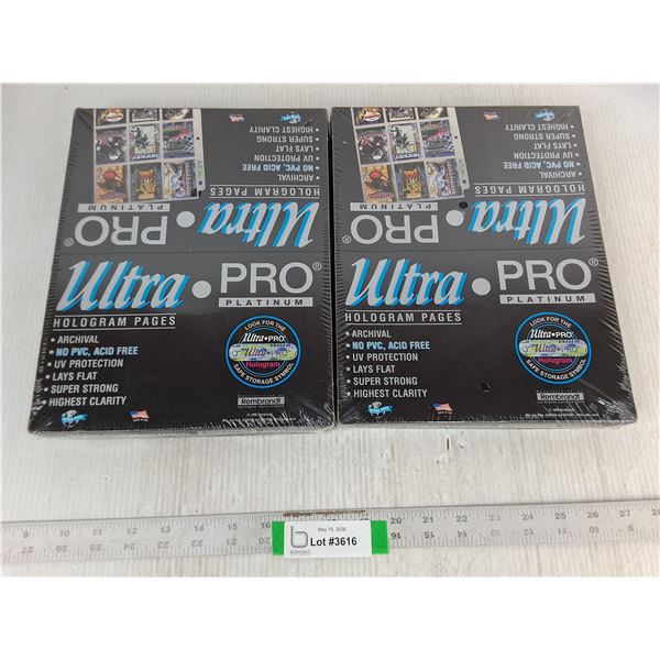 (2) Ultra Pro Platinum Card Binder Page, Sealed