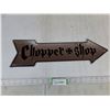 Image 1 : Chopper Shop Wall Art 19.75 x 5.75"Metal