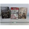 Image 1 : (3) Metal Wall Art Misc. 11.75 x 7.75"