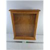 Image 1 : Wooden Display Cabinet with Glass Door 19.75" x 15" x 20"- Cannot Ship