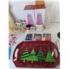 Image 2 : Christmas Lot- Tree Toppers & Ornaments, Light Up Tree Figurines (Req. Batteries), Misc. Cannot Ship