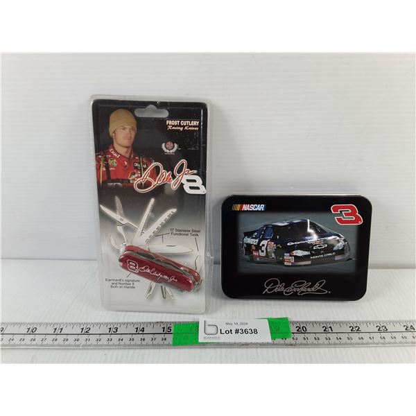 Dale Earnhardt Multitool- Sealed, Tin & (2) Sets of Playing Cards - Sealed