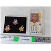 Image 1 : Fleer Brian Skrudland NHL Card- Cannot Authenticate & Sharpshooters Collector Pins
