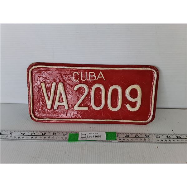 Decorative Cuba License Plate