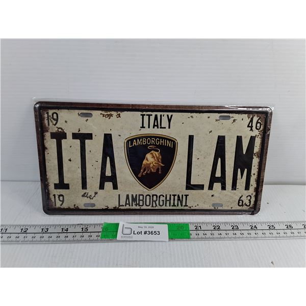 Lamborghini Novelty License Plate- Sealed