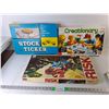 Image 1 : (3) Board Games- Stock Ticker, Risk, Creationary
