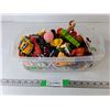 Image 1 : Plastic Storage Container 14.25" x 8.25" x 5"- No Lid & Game Pieces for Scrabble, Chess, Cribbage, M