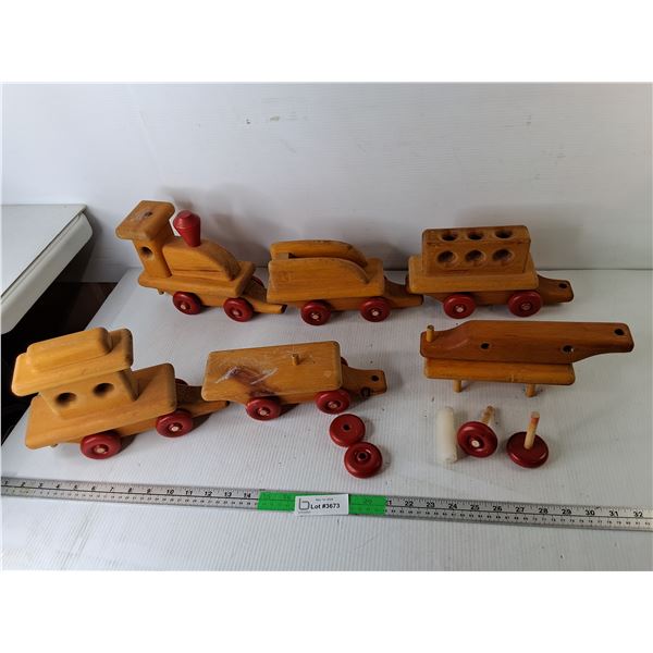 Wooden Train Set- As Is