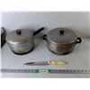 Image 1 : (2) Aluminum Pots with Lids Up to 10.5" & Wear-Ever Knife