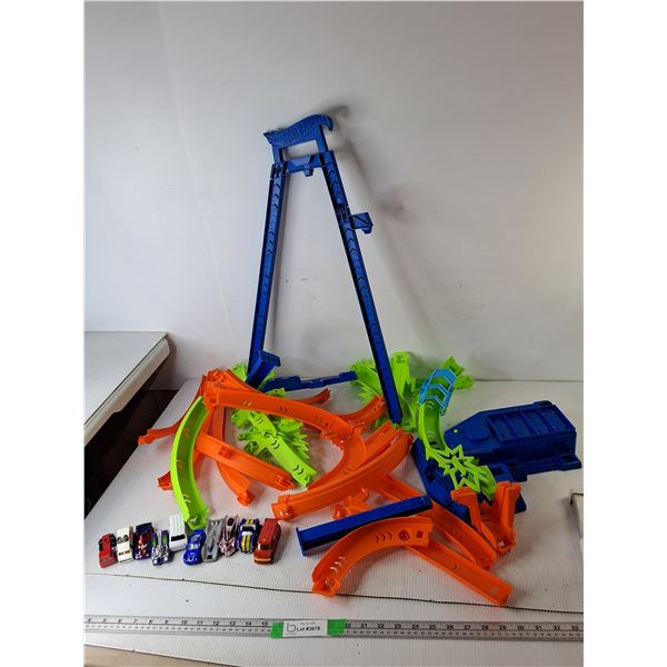 Hot Wheels Track Set & Toy Cars- As Is