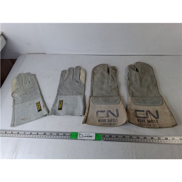 (2) Pairs of Men's Work Gloves- Endura & CN, Approx. L