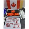 Image 3 : Misc Signs Metal and Plastic, No smoking, Security, Danger, Canadian Flag