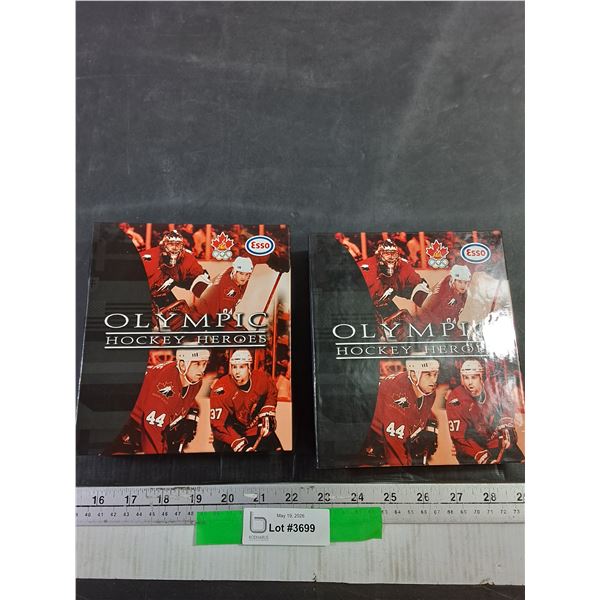 (2) Esso Olympic Hockey Heroes Collectible  Binders