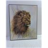 Image 2 : Wall Art Zebra and Lion on Board 16"x20"