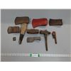 Image 1 : (5) Axe Heads, (2) Sledge Hammer Heads, Wrench, As Is