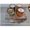Image 1 : *(4) Cans Of Paint Sherwin Williams, Cloverdale, (3) Canvas Painting Tarps, Cannot Ship