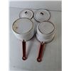 Image 3 : (2) Vintage Enamelware Pots with Lids