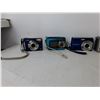 Image 3 : (6) Digital Cameras- Canon, Fujifilm, Polaroid, Misc. One Powers On. May Require Batteries
