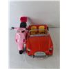 Image 2 : Barbie Toy Convertible 14" & Vespa Scooter