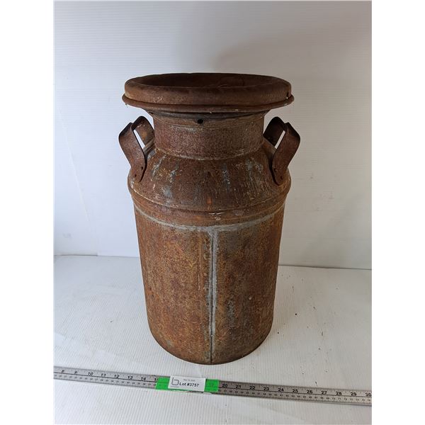 Vintage Metal Milk Can 20.5"- Cannot Ship