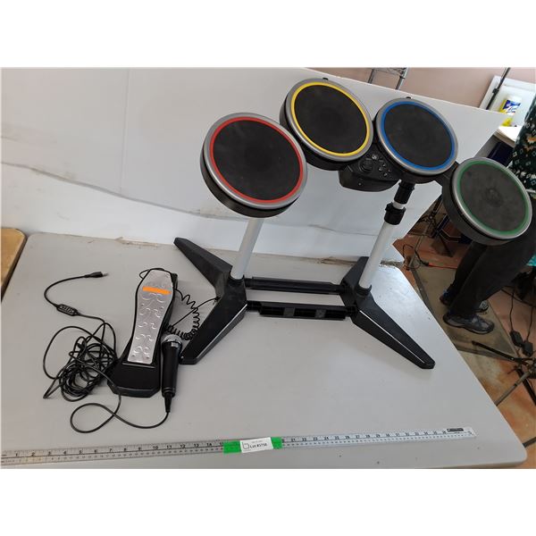 Rockband Drumset & Microphone- Untested, Cannot Ship