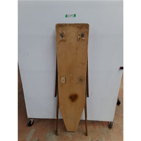 *Vintage Wooden Ironing Board 55" x 12.75" x 32"- Missing Bolts, Cannot Ship