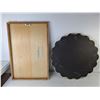 Image 2 : Indigenous Wood Art 23.5" x 15.75" & Plastic Wall Mirror 19.5"- Cannot Ship