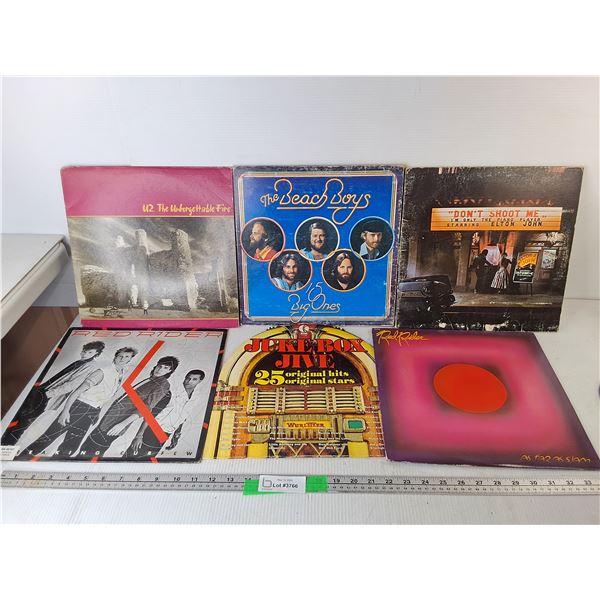 (6) Records- Elton John, The Beach Boys, U2, Misc. As Is