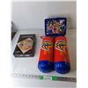 Image 1 : (2) Kids' Mini Punching Bags, Mario Wii Tin Lunchbox- Does Not Latch & Chinese Checkers Set- Sealed