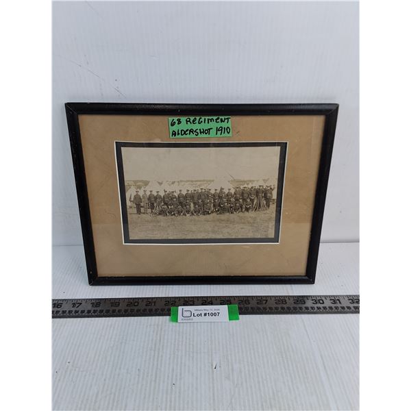 Wood Framed WW1 CEF Company-A 68th Regiment Photo (Aldershot 1910)