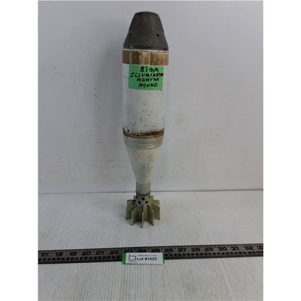 Canadian Military 81 mm Illumination Mortar Round - Empty - PICK UP