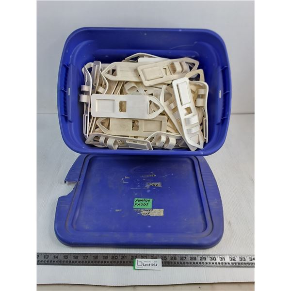 Tub of Canadian Military Rifle Parade Bayonet Frogs, Cannot Ship Tote