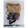 Image 1 : WW2 Canadian Gas Mask & Bag -1 Lens Cracked