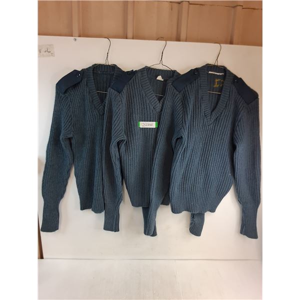 (3) RCAF Blue Garrison Sweaters - Size Medium