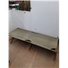 Image 1 : Canadian Military Folding Cot - 77x31x17" Open, 38" Length Closed - Cannot Ship