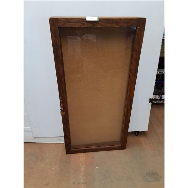 * Lockable Wooden Display Case - 48x24x6" - Cannot Ship