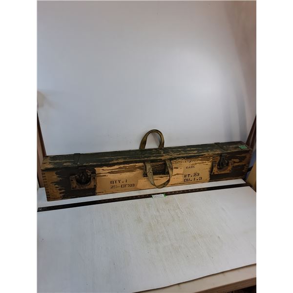 * WW2 Canadian Lee Enfield Rifle Wooden Transit Case - 47x8x6" - Cannot Ship